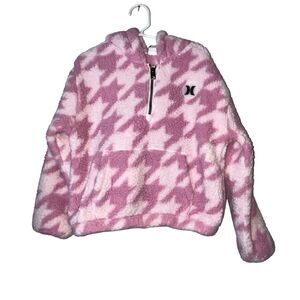 Kid's Hurley Pink Fleece Hooded Jacket